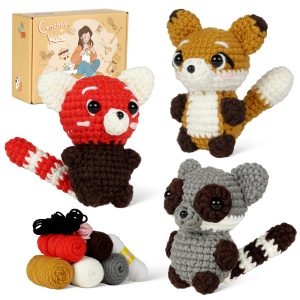 Crochet Kit| three raccoon